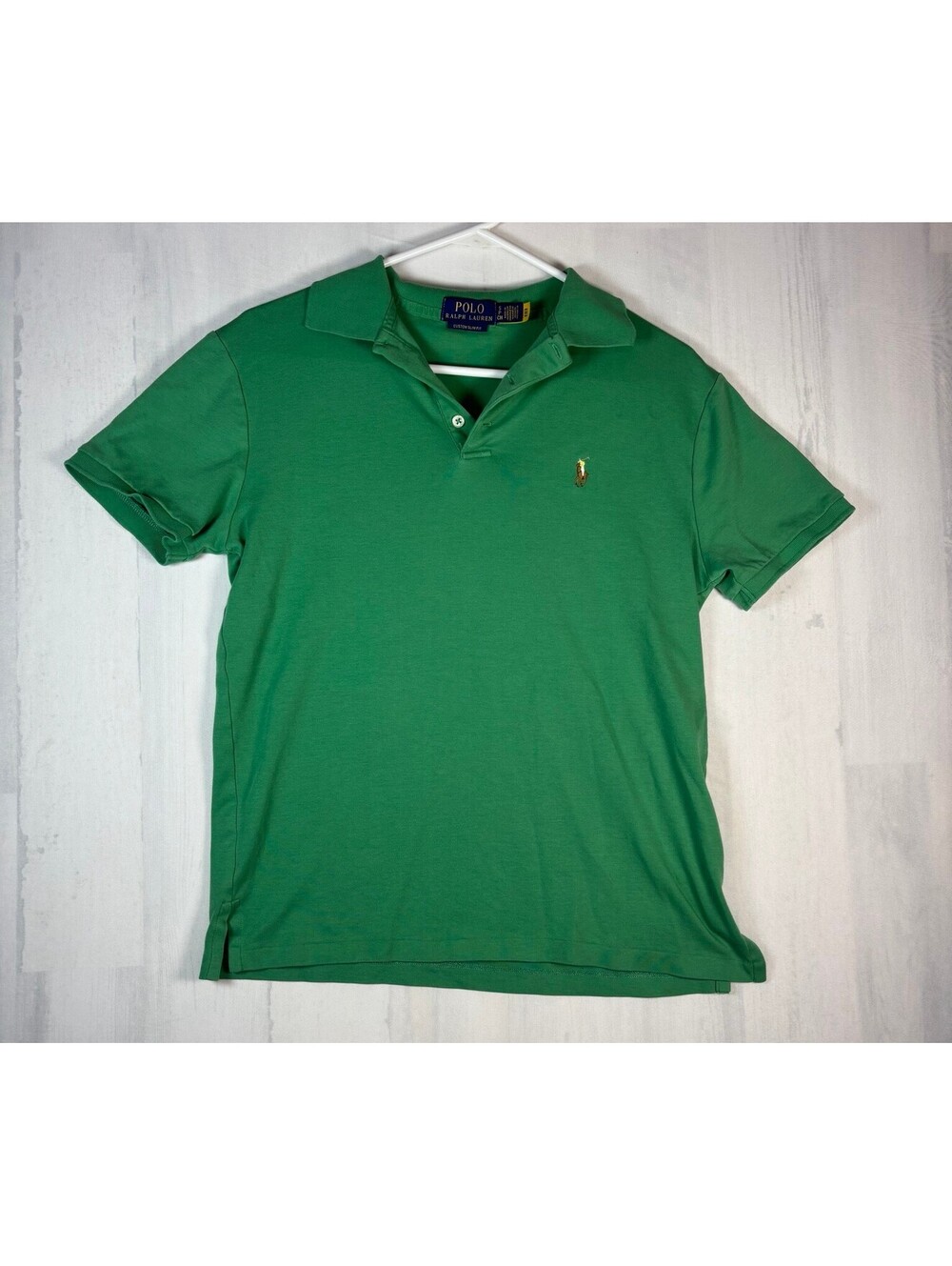 Polo Ralph Lauren Men’s Small Green Custom Slim Fit Polo Shirt Pony Logo